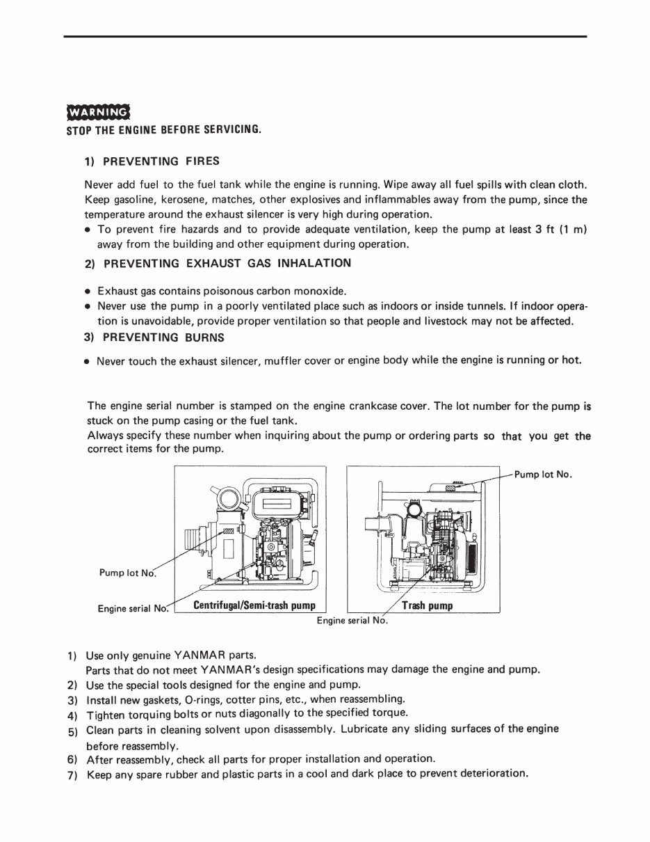 YANMAR YDP Air Cooled Diesel PUMP Series Full Service & Repair Manual preview img 10