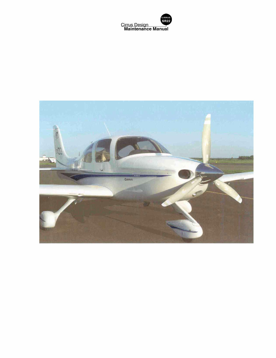 Cirrus SR22 Maintenance Service Manual preview img 1