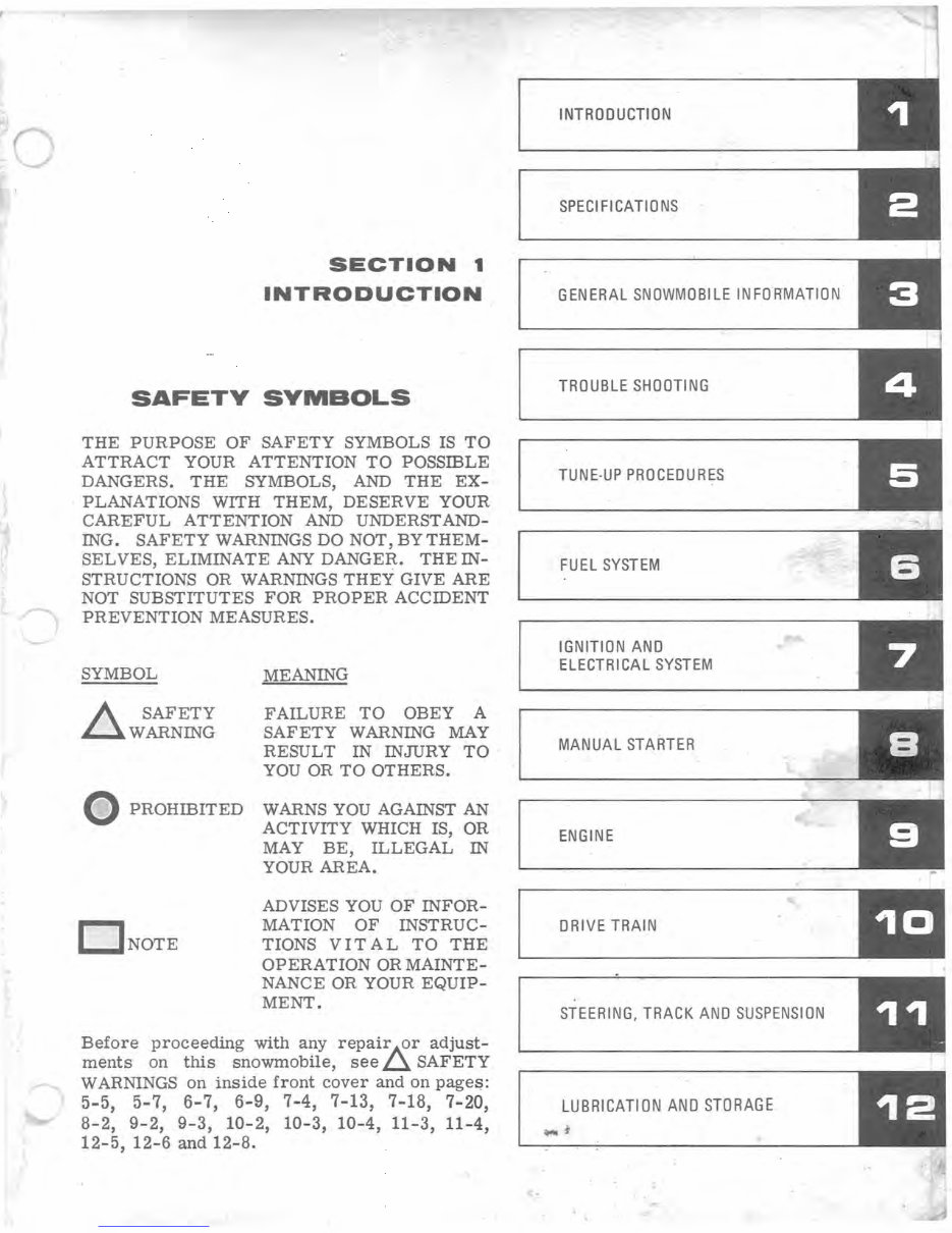 Johnson Evinrude 1975 rotary snowmobile service manual preview img 2