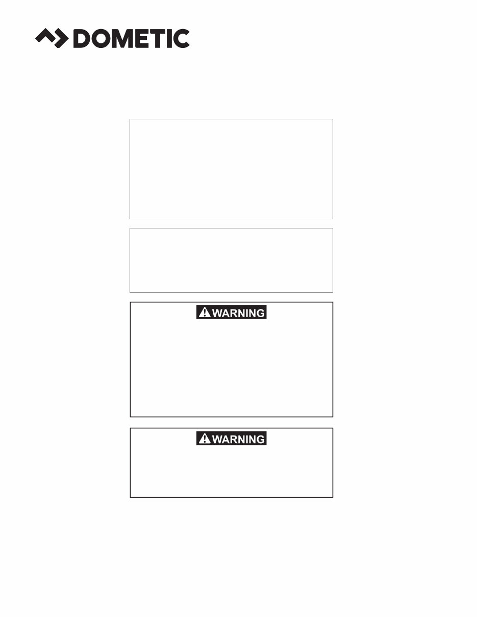 New Dometic Refrigerator Manual preview img 1