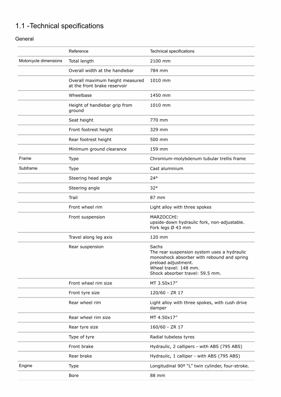 Ducati Monster 795 / 795 ABS 2012-13 Workshop Service Manual preview img 1