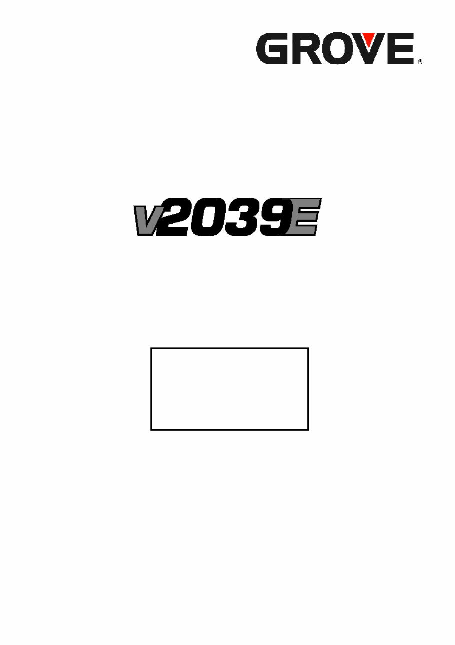 GROVE Toucan V2039E ANSI Illustrated Master Parts List Manual ! (MA 0201-02) preview img 3