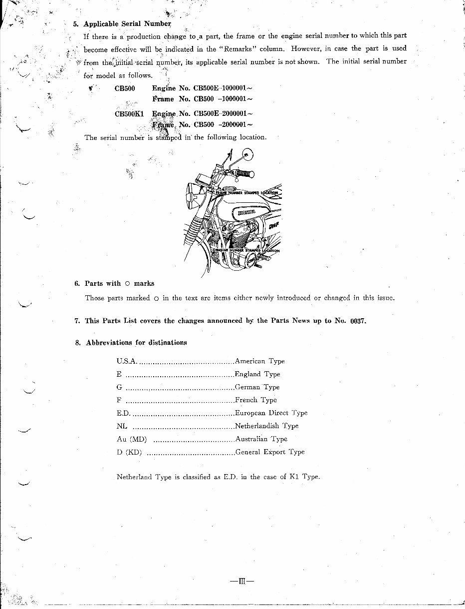 HONDA CB500 Replacement Parts Manual 1971-1975 preview img 4
