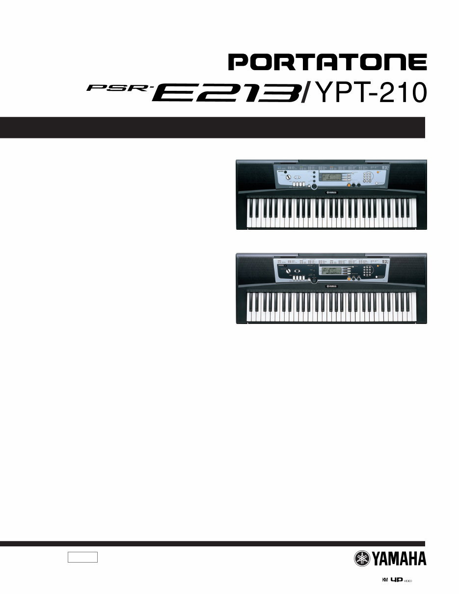 YAMAHA PSR-E213/YPT-210 Service Manual preview img 1