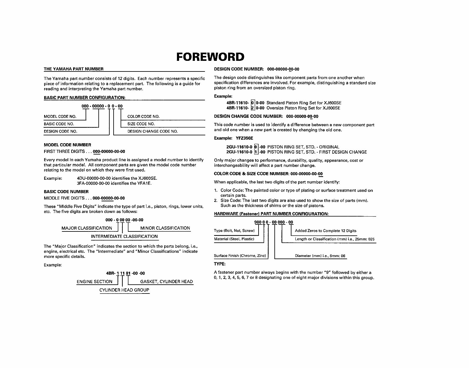 YAMAHA BEAR TRACKER YFM250 Parts Manual Catalog 1999 preview img 3
