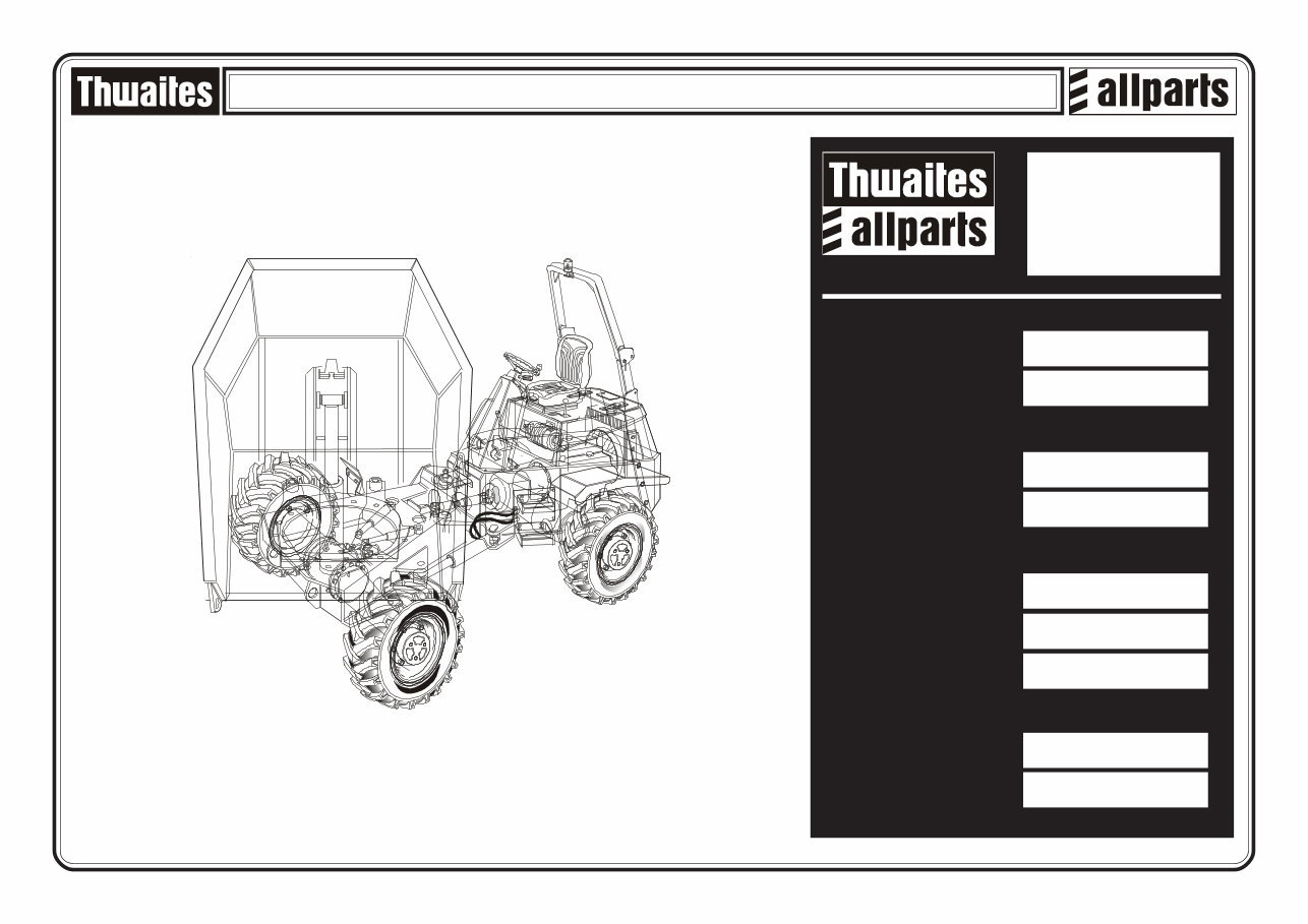 Thwaites 244 4 Tonne dumper parts manual preview img 1