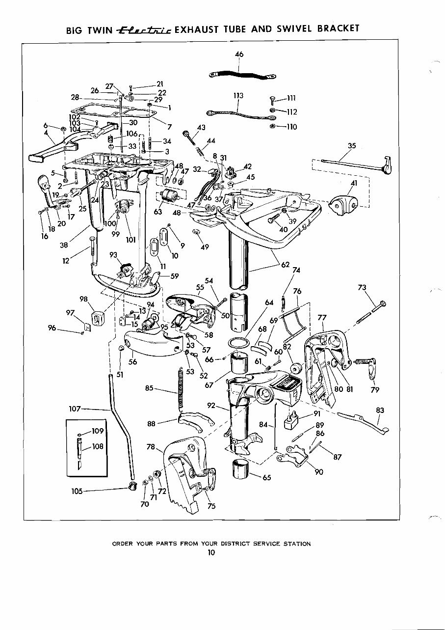 1957 Evinrude outboard Big Twin & Lark 35 parts manual preview img 10
