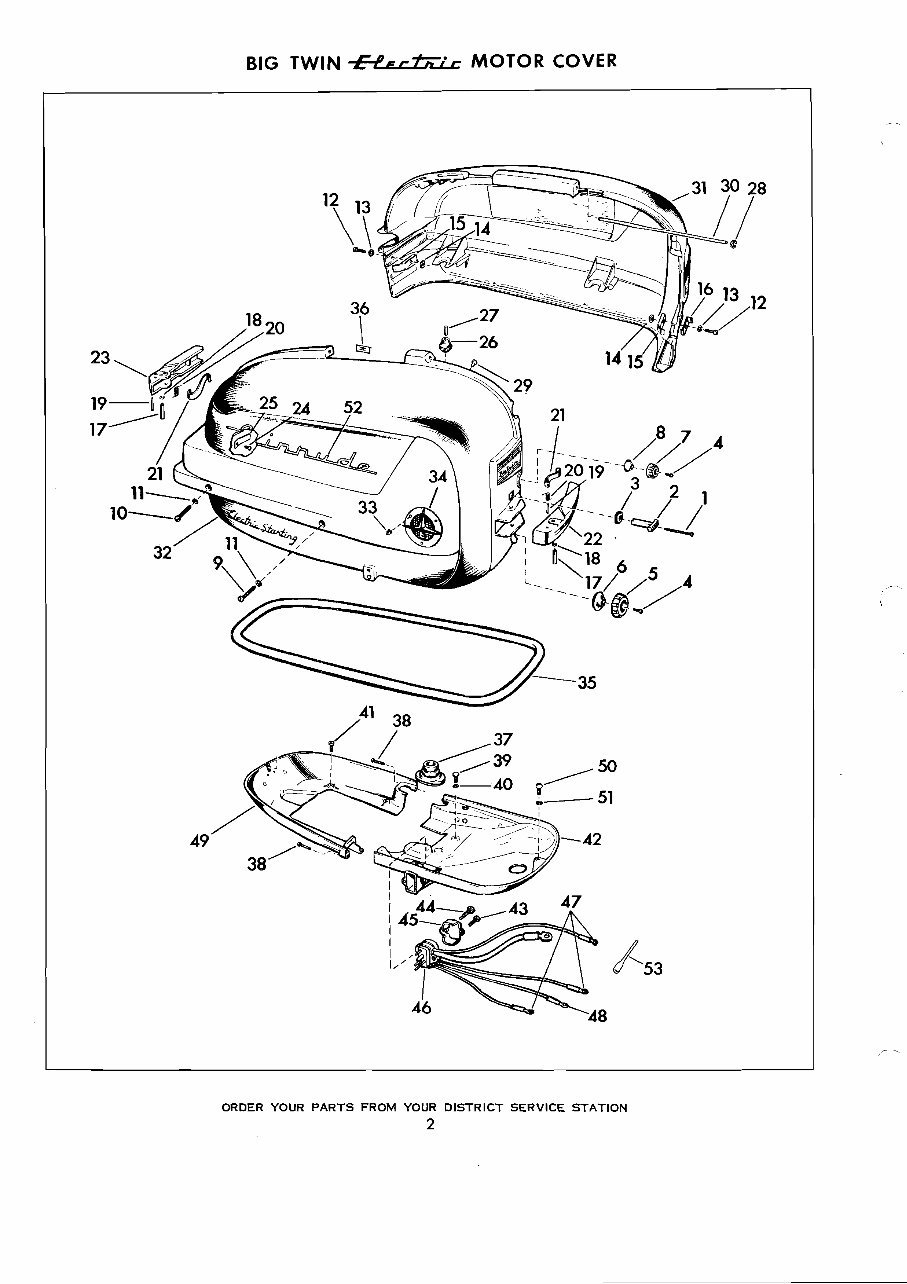 1957 Evinrude outboard Big Twin & Lark 35 parts manual preview img 2