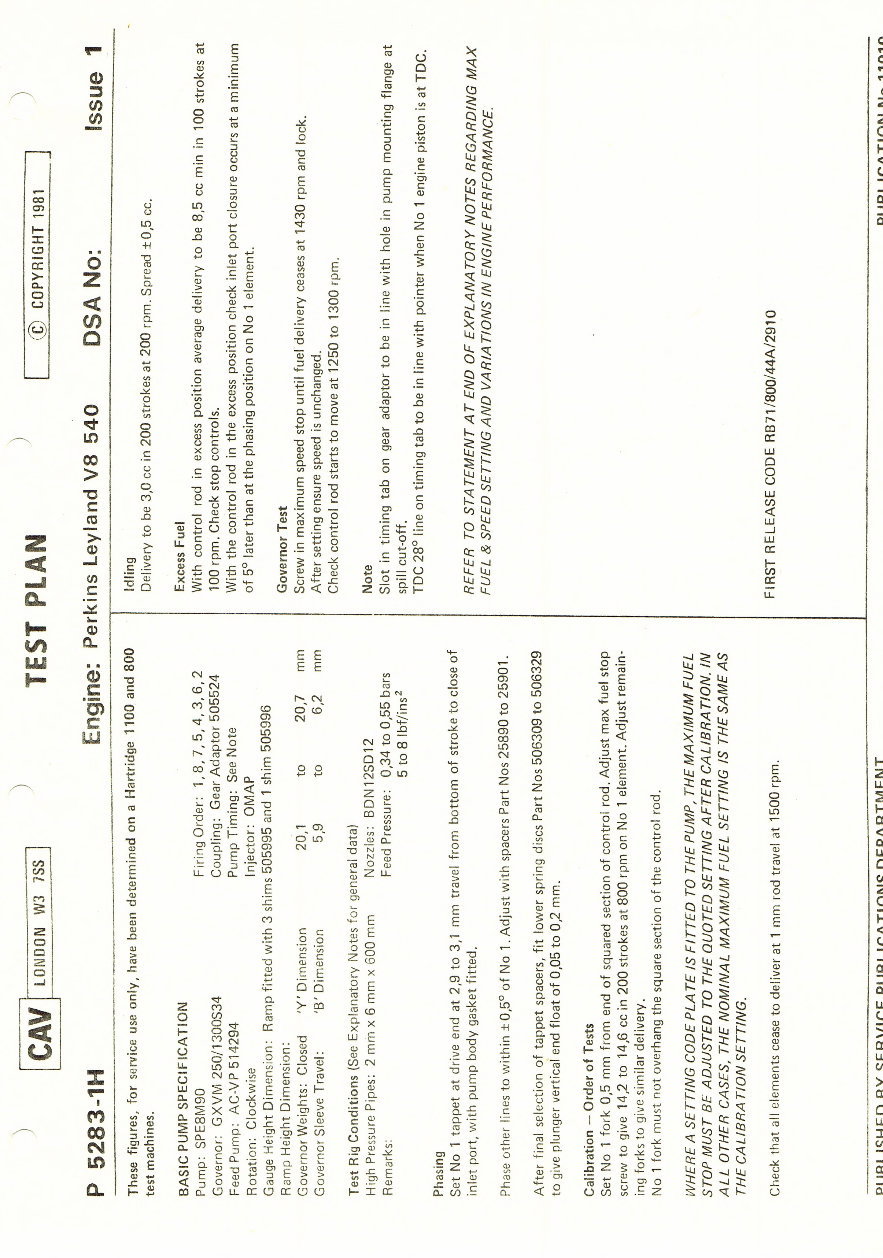 Cav In Line Minimec Fuel Pump Parts manual preview img 6