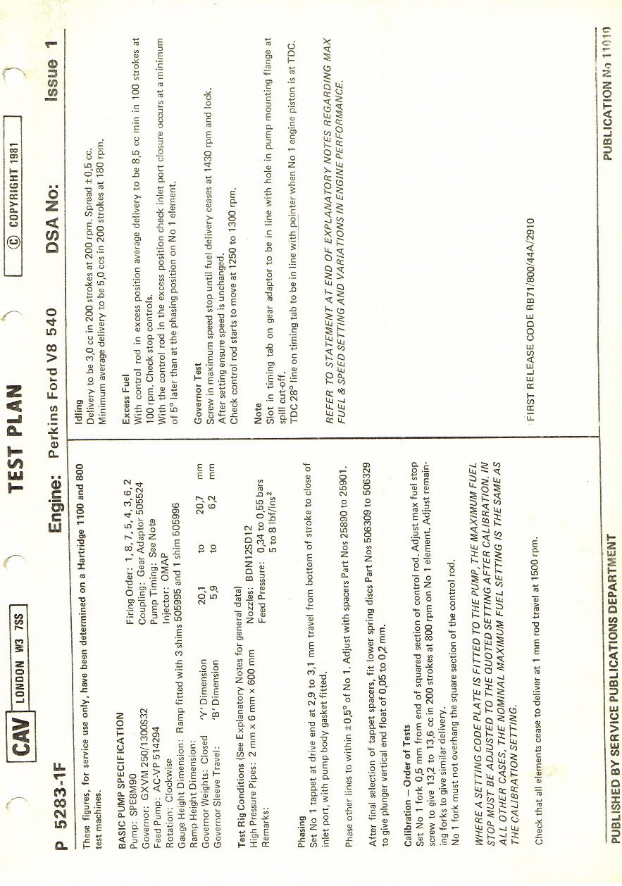 Cav In Line Minimec Fuel Pump Parts manual preview img 8