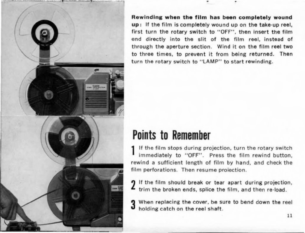 CANON S-400 CINE PROJECTOR Manual preview img 7