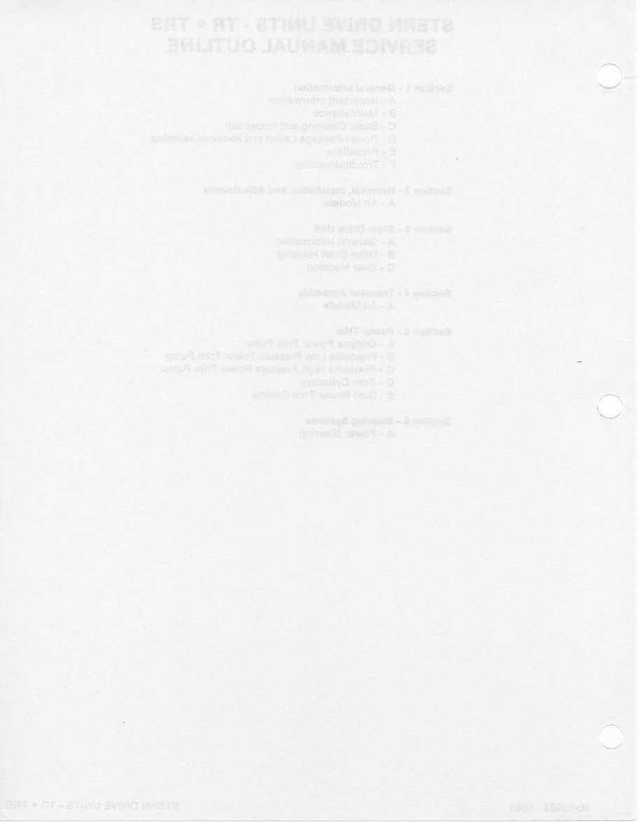 Mercruiser Service Manual #05 Stern Drive Units TR TRS preview img 4