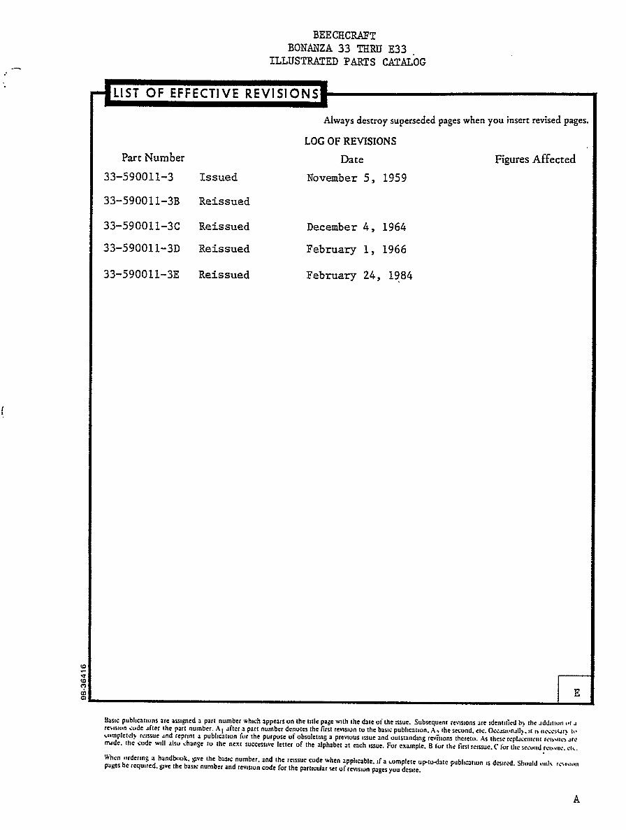 BEECHCRAFT DEBONAIR 33 Series IPC Illustrated Parts Catalog Parts Manual IPL - preview img 3
