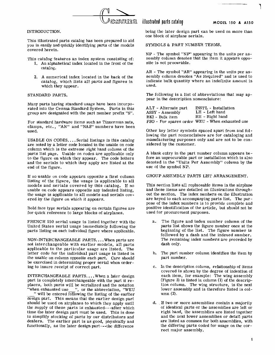 1970-1977 Cessna 150 A150 F150 Parts Catalog preview img 5