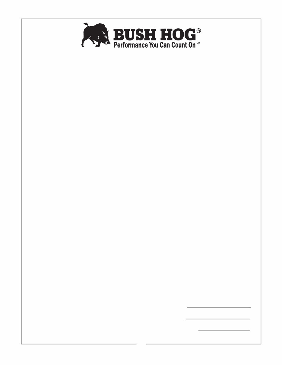 BUSH HOG RDTH 60 72 Operation Maintenance Owners Manual preview img 4