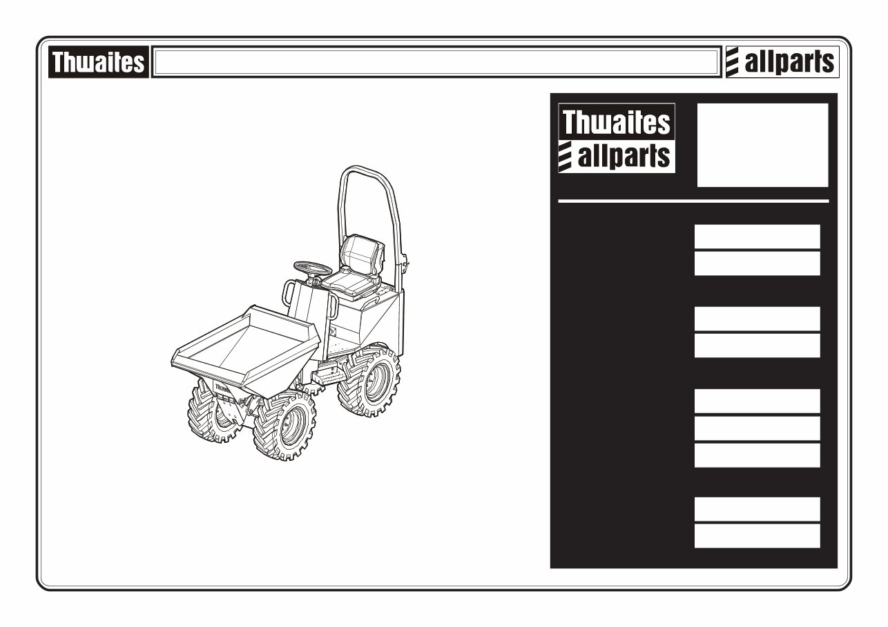 Thwaites 201 1 Tonne dumper parts manual preview img 1