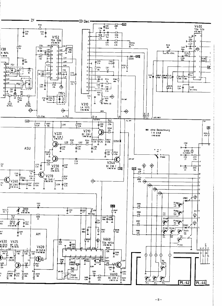 Schematic Diagrams Manual BLAUPUNKT FREIBURG/MELBOURNE SQR-39 CAR STEREO preview img 8