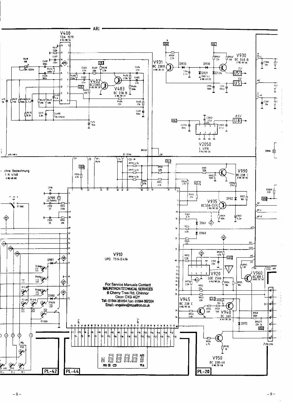 Schematic Diagrams Manual BLAUPUNKT FREIBURG/MELBOURNE SQR-39 CAR STEREO preview img 9