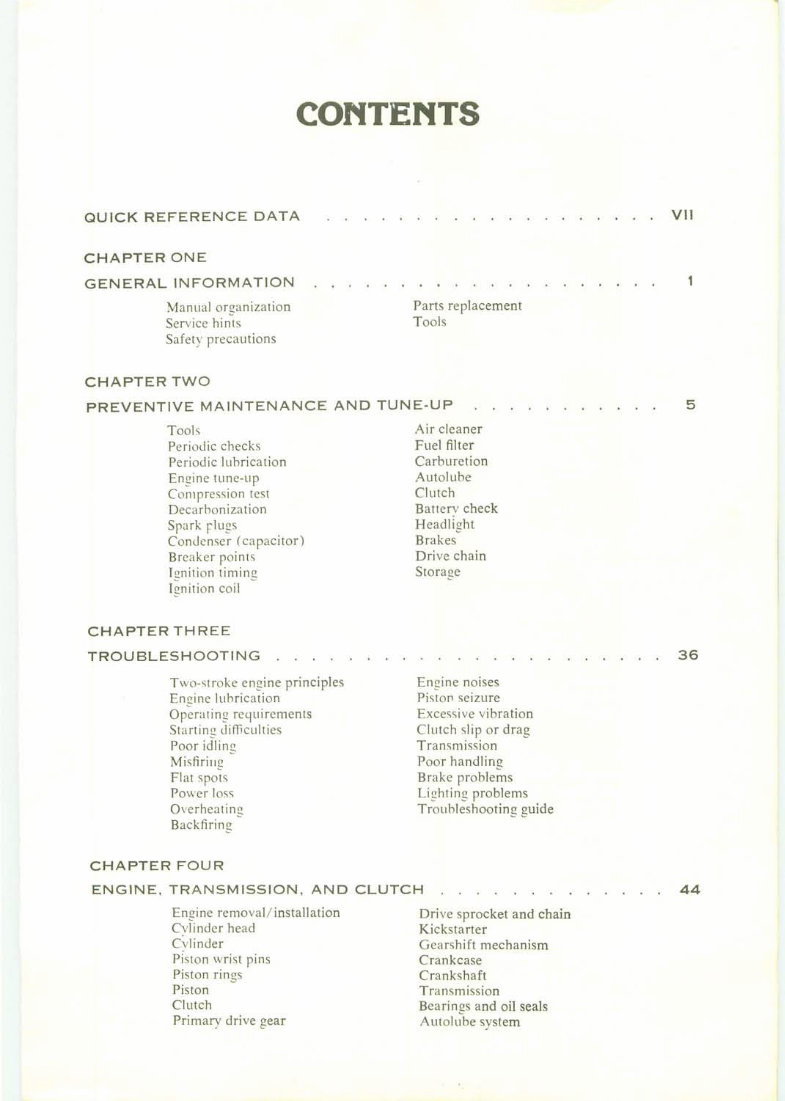 1965-1978 Yamaha YDS RD YM YR Series 250CC 400CC 2 Stroke Twins Service & Repair Manual preview img 3