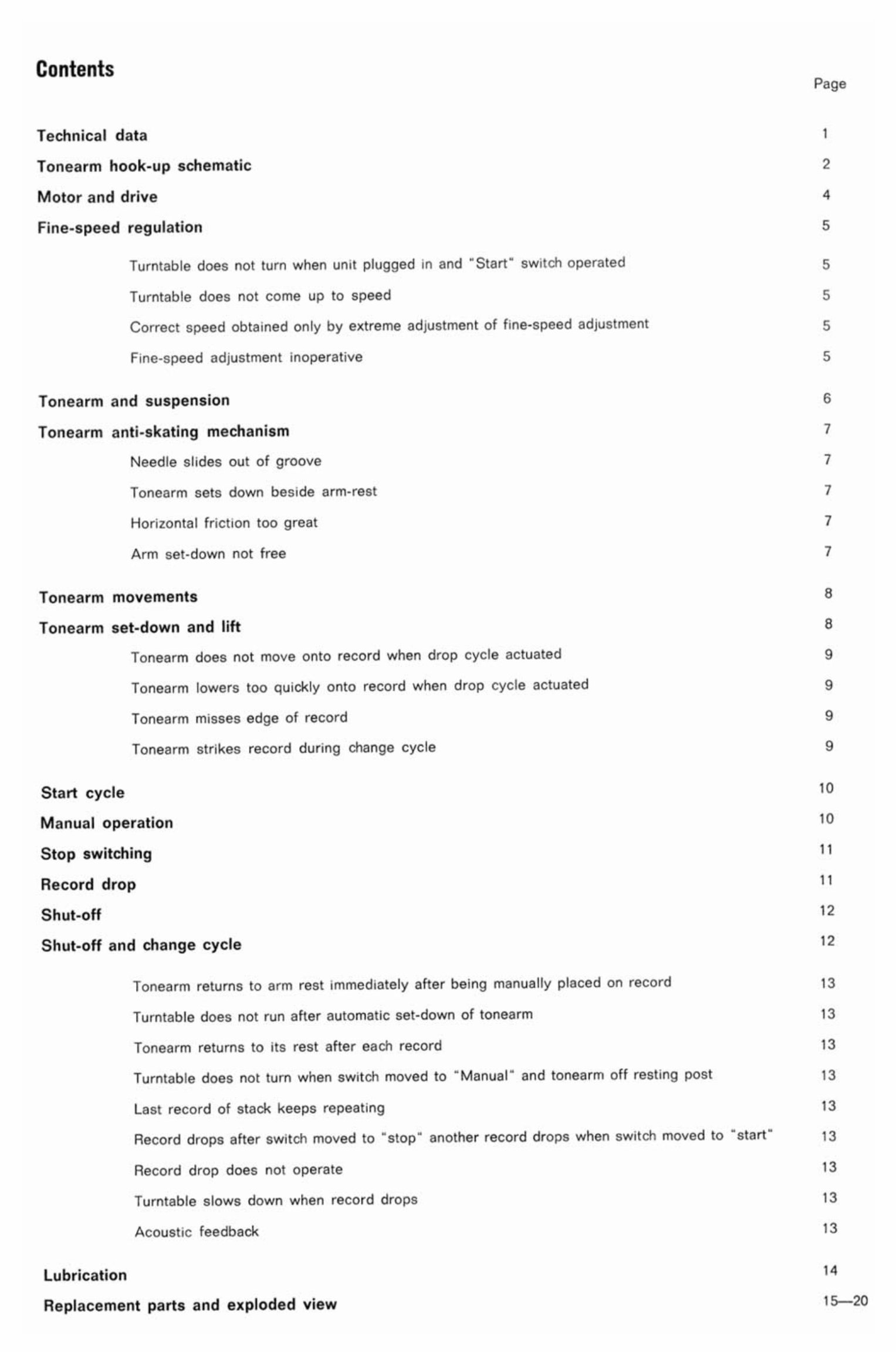 DUAL 1019 TURNTABLE Service Manual / Repair Manual preview img 3