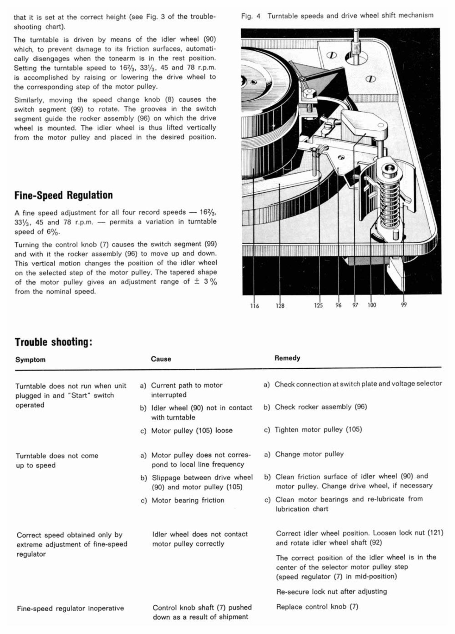 DUAL 1019 TURNTABLE Service Manual / Repair Manual preview img 5