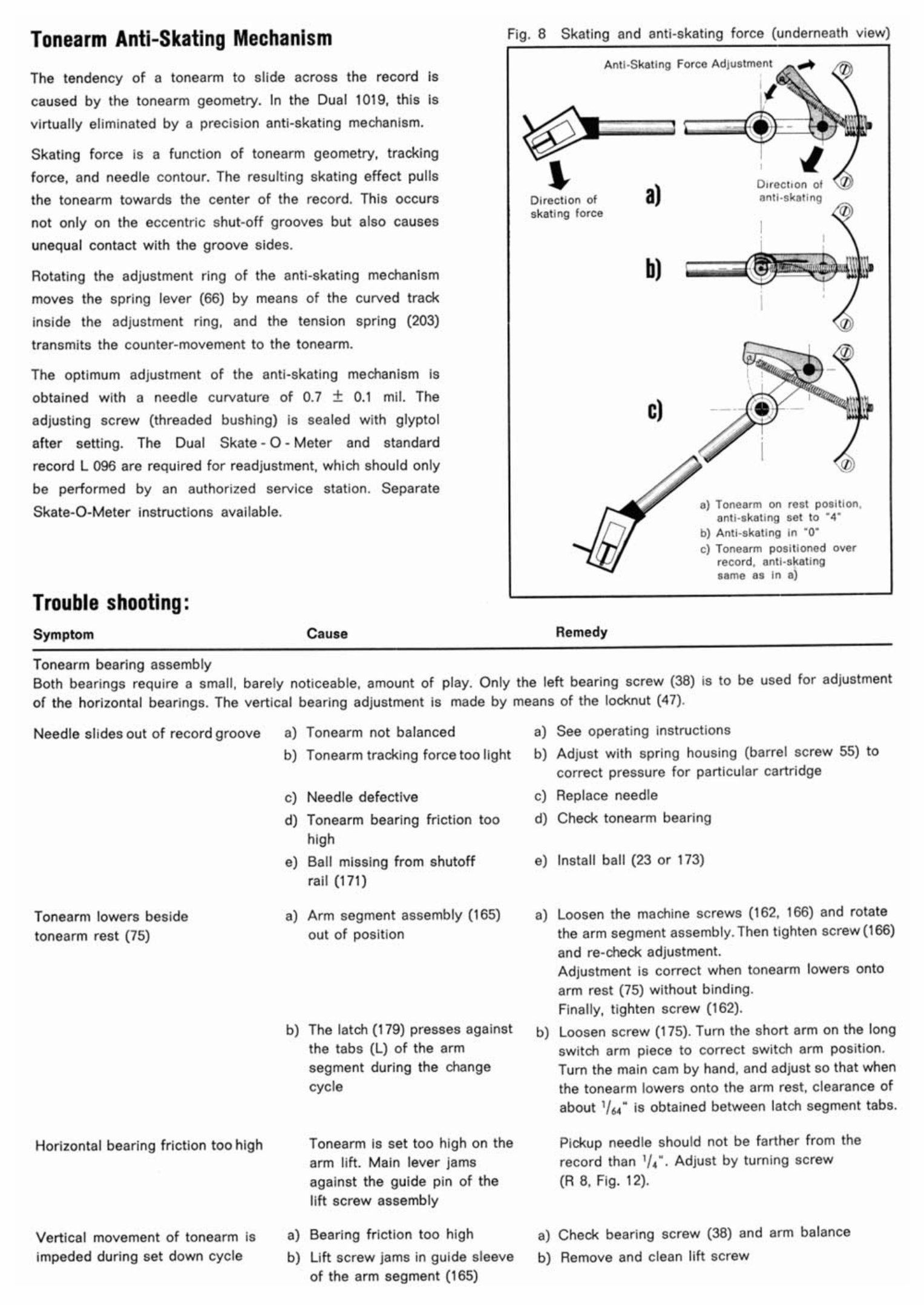 DUAL 1019 TURNTABLE Service Manual / Repair Manual preview img 7