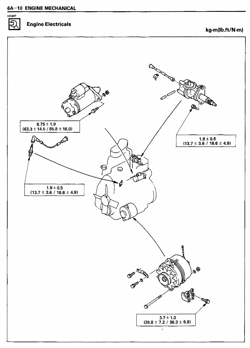 ISUZU 2.0L 4ZC1 & 2.6L 4ZE1 Engine Workshop Service Manual preview img 10