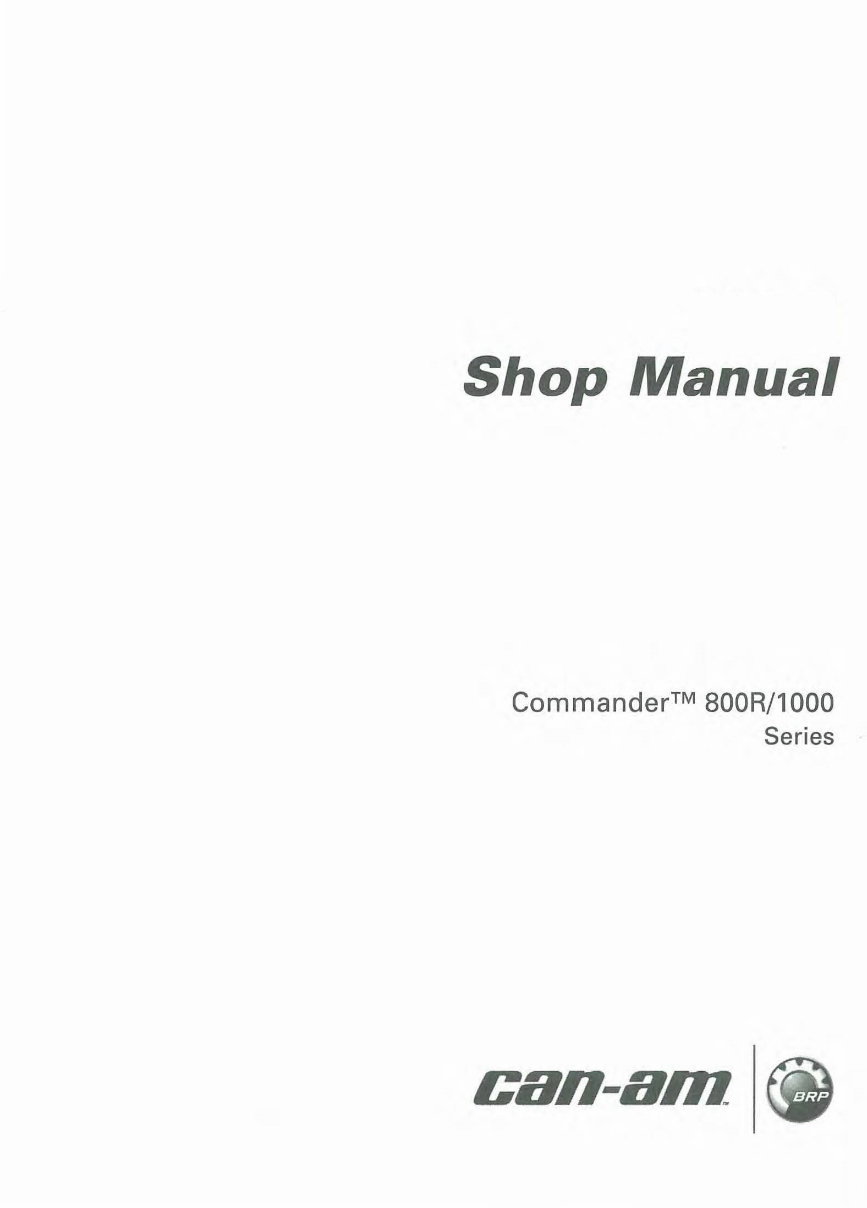 Can-Am Commander 1000 LTD 2012 2013 Workshop Service Manual preview img 1