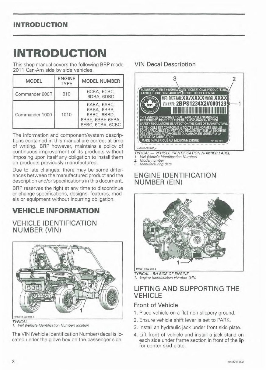Can-Am Commander 1000 LTD 2012 2013 Workshop Service Manual preview img 10