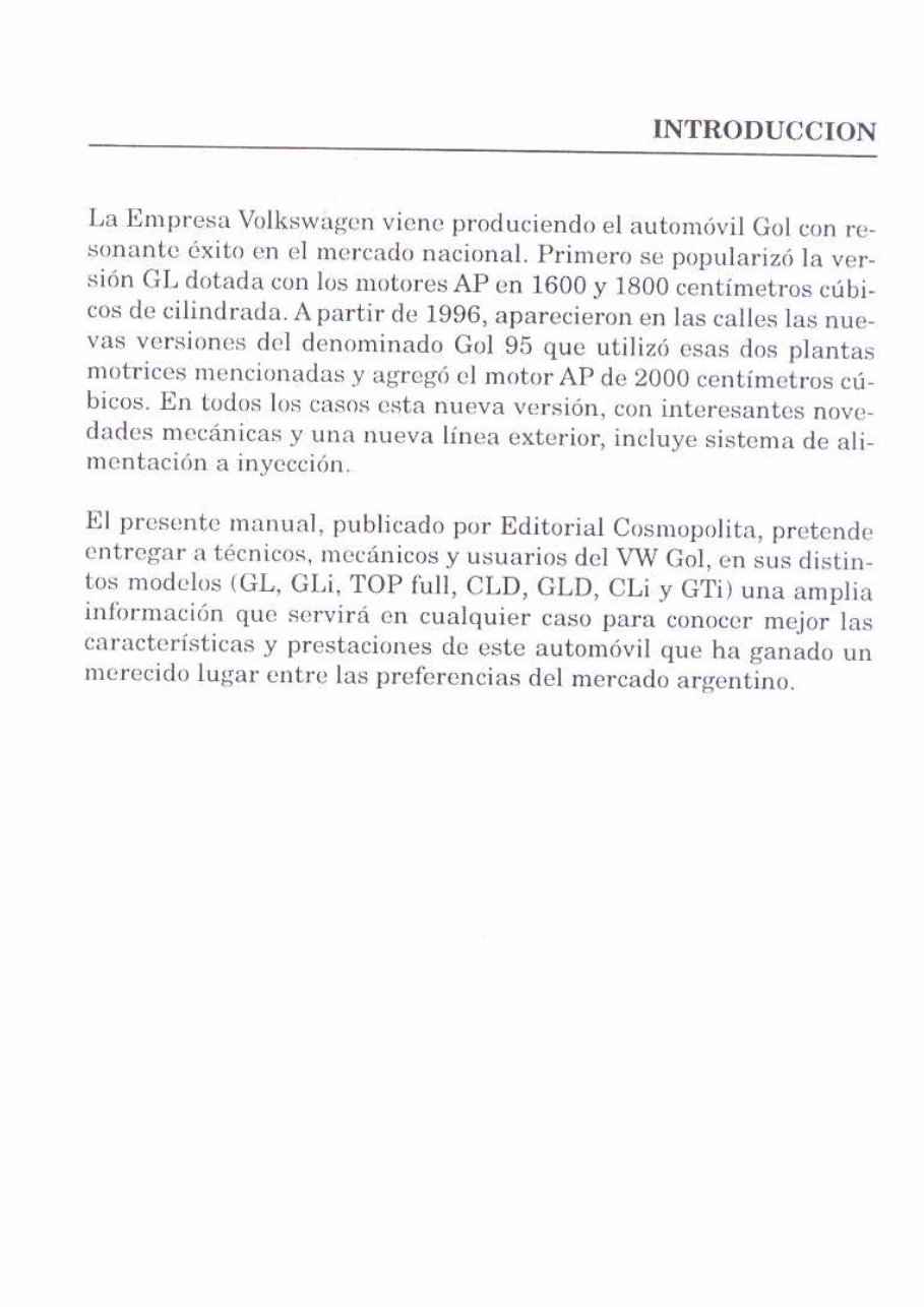 1995 Volkswagen Gol G2 Service & Repair Manual (in Spanish) preview img 8