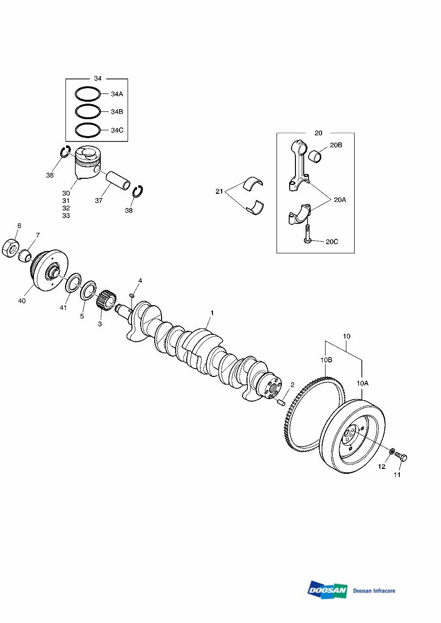 DAEWOO DOOSAN SOLAR 255LC-V (DI EXP) Crawler Excavator Service Parts Catalogue Manual preview img 8