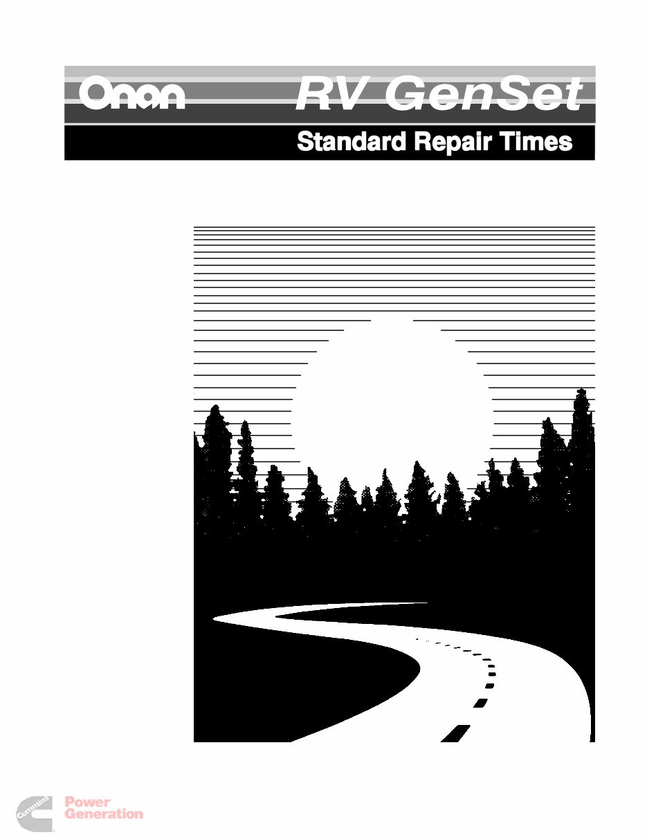 CUMMINS ONAN HGJA Series Generator SET Workshop Manual preview img 1