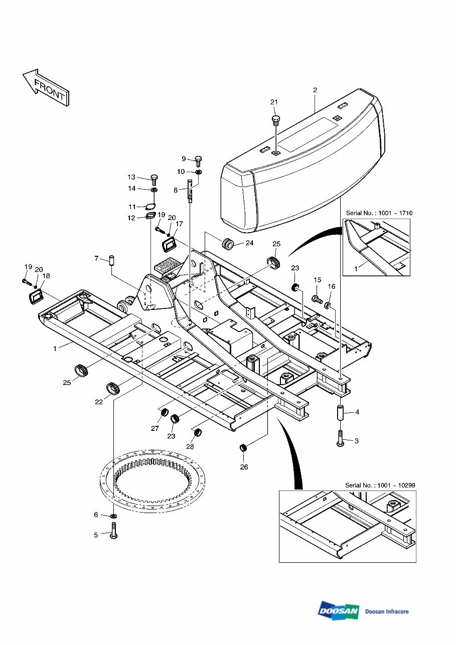 DAEWOO DOOSAN SOLAR 420LC-V Crawler Excavator Service Parts Catalogue Manual preview img 1