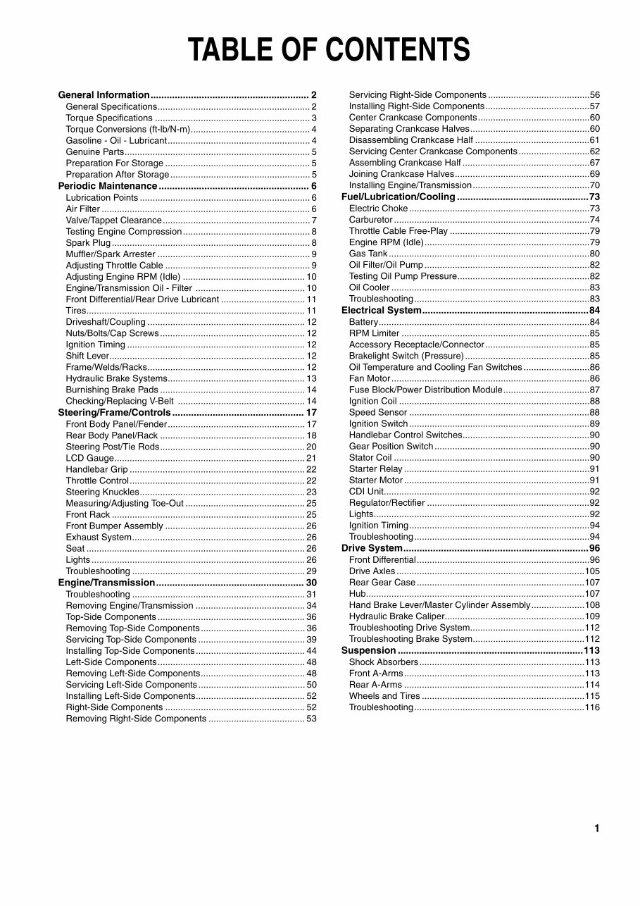 2014 Arctic Cat 400, 450, XC450 ATVs OEM Service & Repair Manual preview img 1