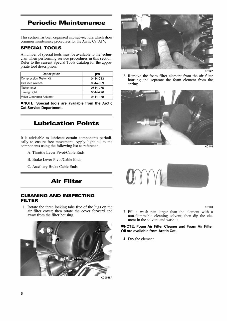 2014 Arctic Cat 400, 450, XC450 ATVs OEM Service & Repair Manual preview img 6