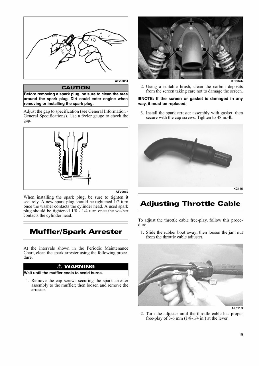 2014 Arctic Cat 400, 450, XC450 ATVs OEM Service & Repair Manual preview img 9