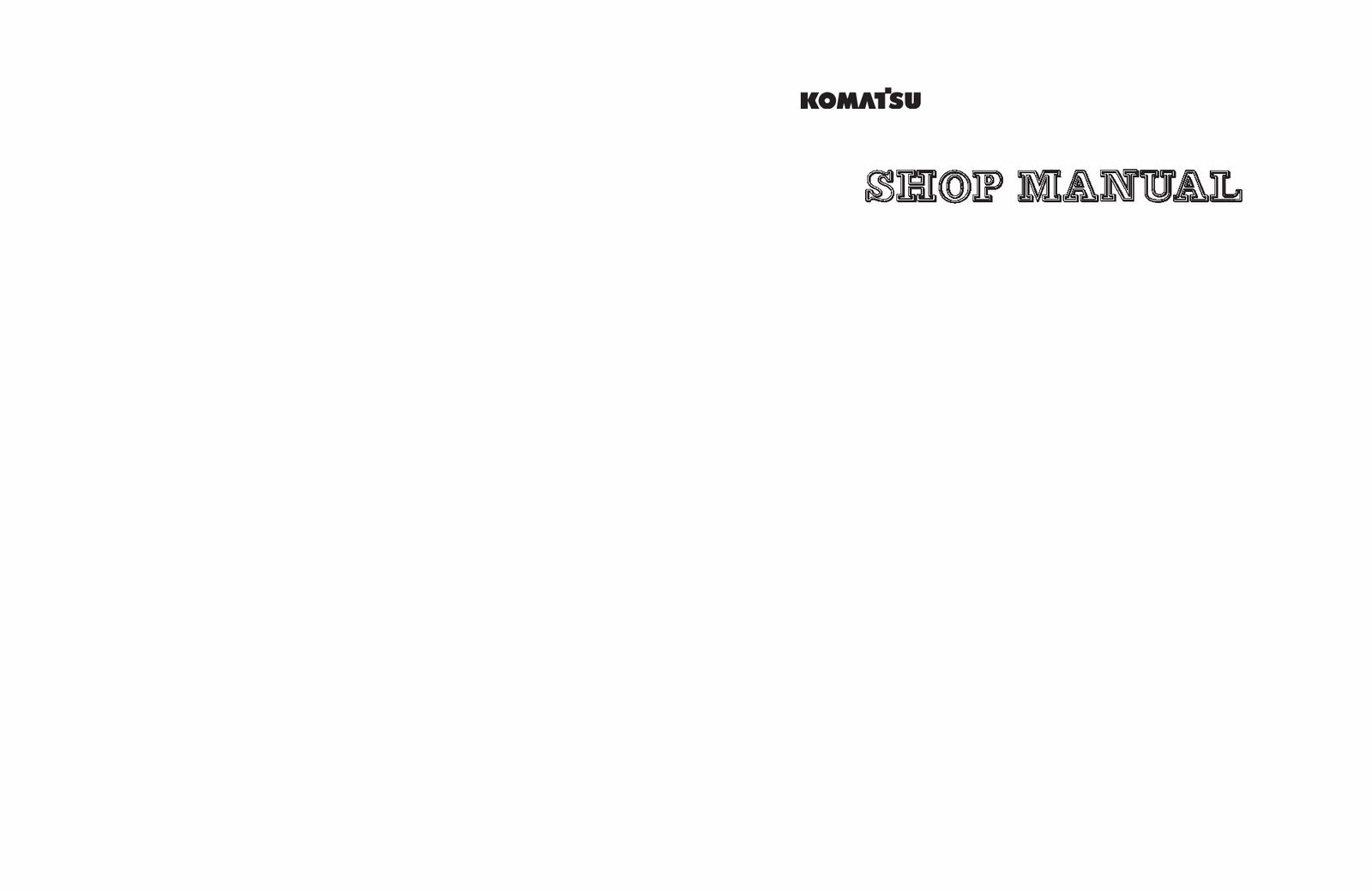 Komatsu FG-FD-All-10-Serie Forklift Truck Service Repair Workshop Manual (CX50 Series) preview img 1