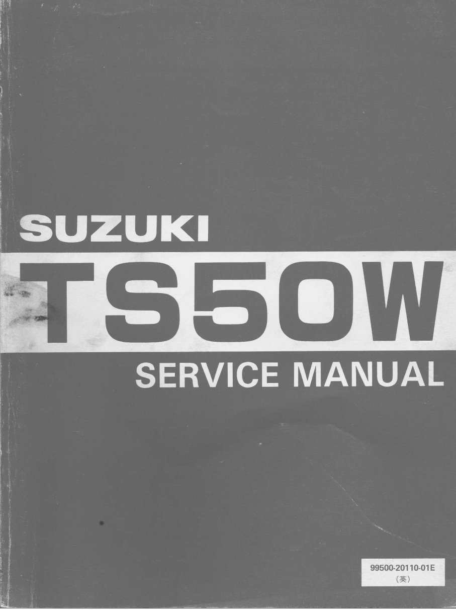 1982-1986 Suzuki TS50 TS-50 Motorcycle Service & Repair Manual preview img 1