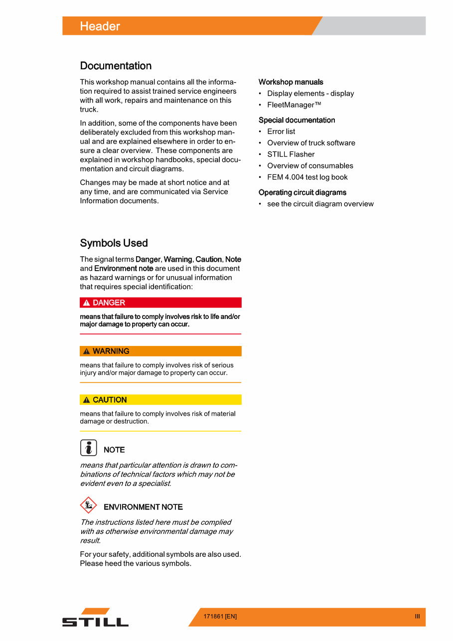 STILL Electric Forklift Truck RX60-25, RX60-30, RX60-35, RX60-40, RX60-45, RX60-50 Service Repair Workshop Manual preview img 5