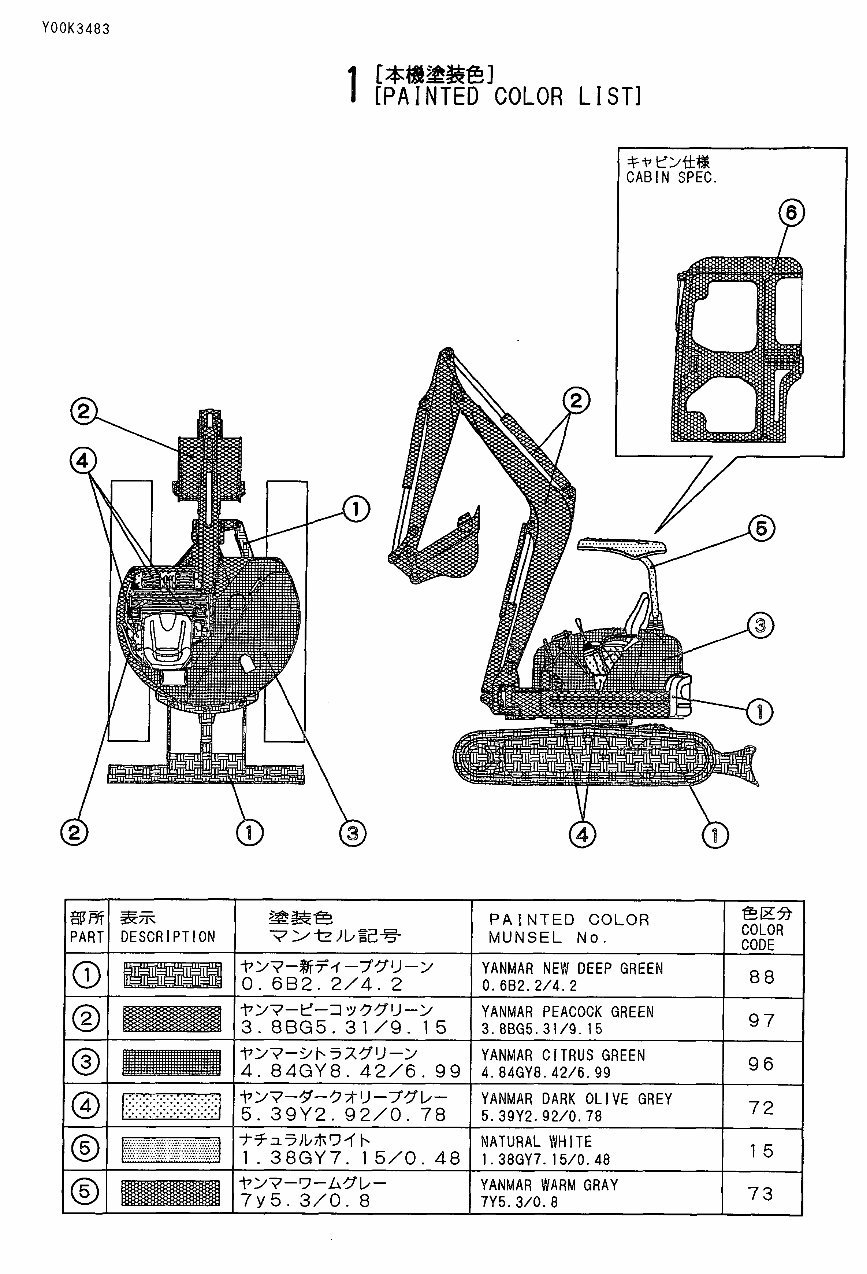 Yanmar Vio40-1 Crawler Backhoe Parts Catalog Manual preview img 3