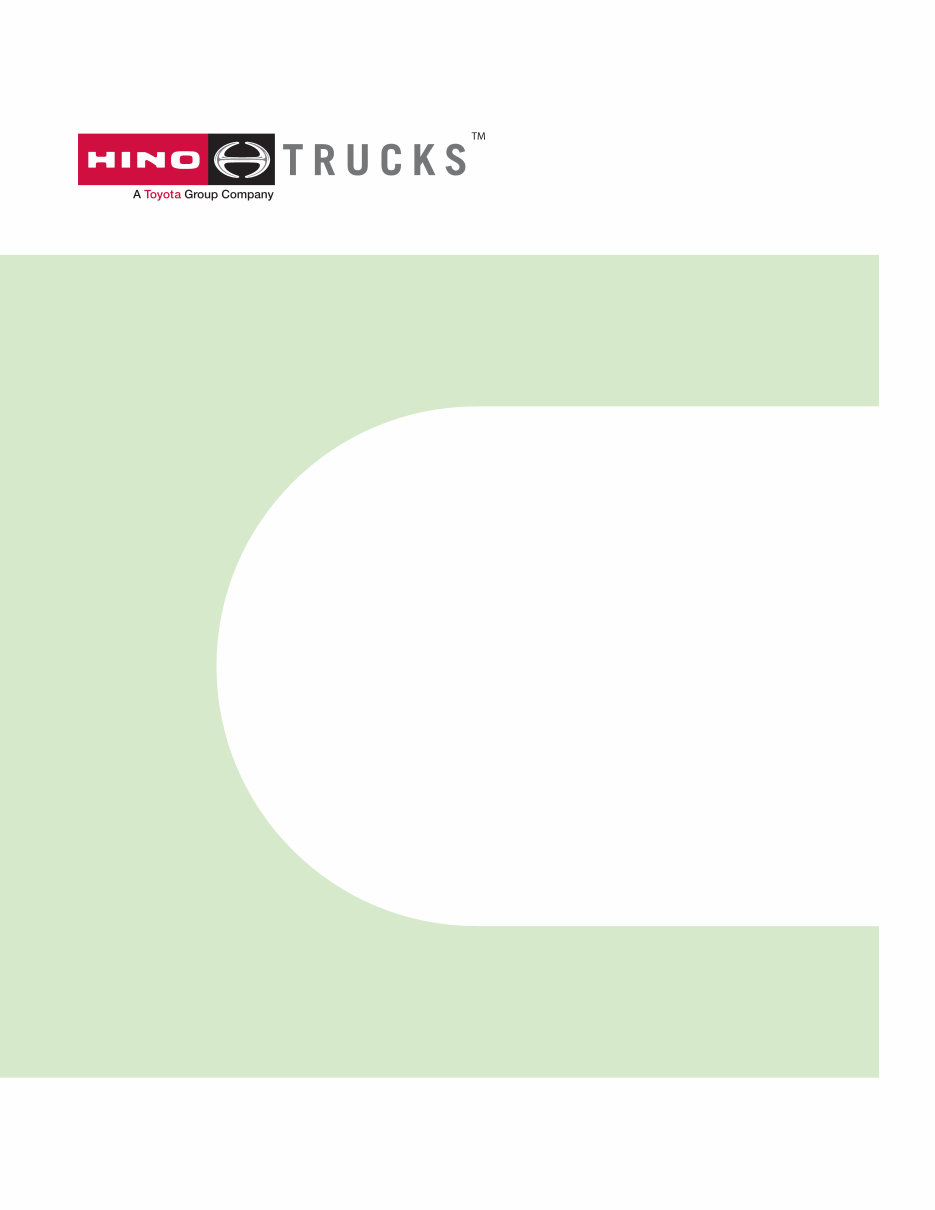 2009 Hino Trucks Engine & Chassis Service & Repair Manual preview img 1