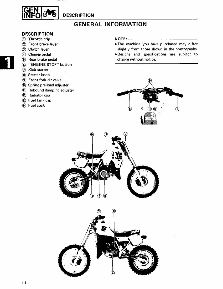 1985-1989 Yamaha YZ80 Motorcycle Service & Repair Manual preview img 6