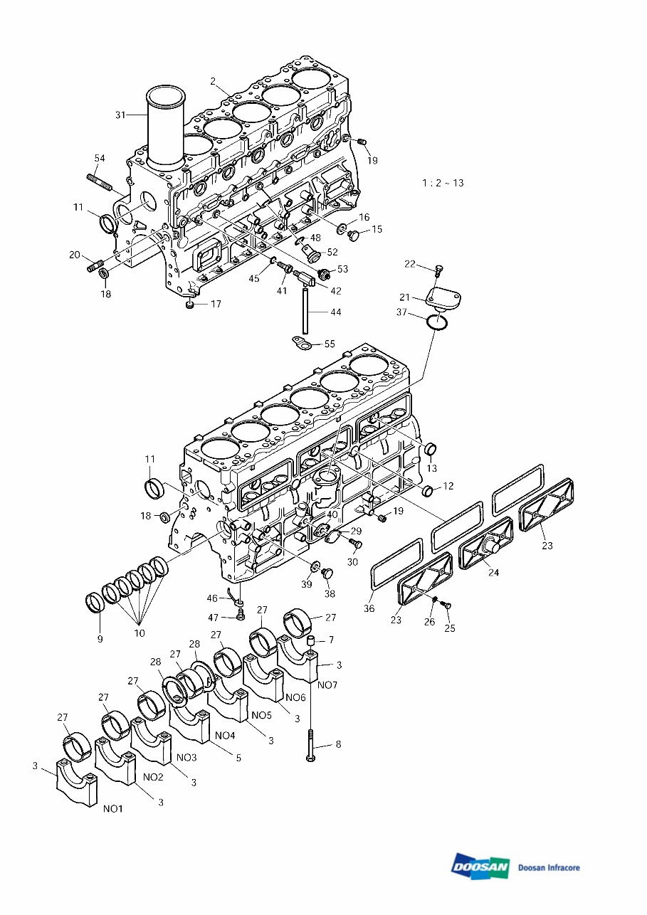 DAEWOO DOOSAN SOLAR 155LC-V (155LCV) Crawler Excavator Service Parts Catalogue Manual preview img 1