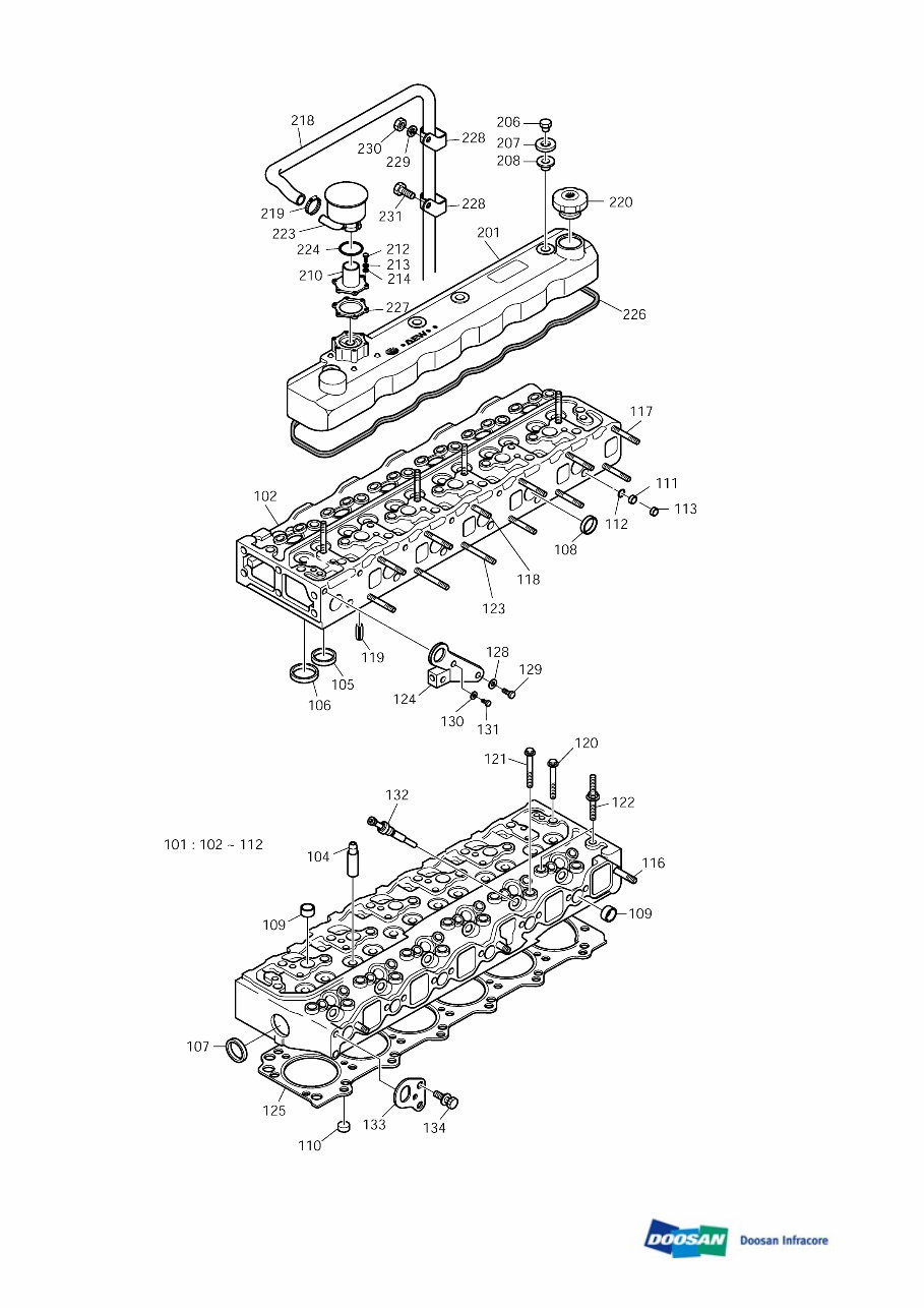 DAEWOO DOOSAN SOLAR 155LC-V (155LCV) Crawler Excavator Service Parts Catalogue Manual preview img 10