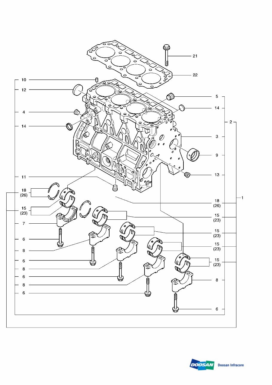 DAEWOO DOOSAN SOLAR 55-V PLUS MINI Crawler Excavator Service Parts Catalogue Manual preview img 1