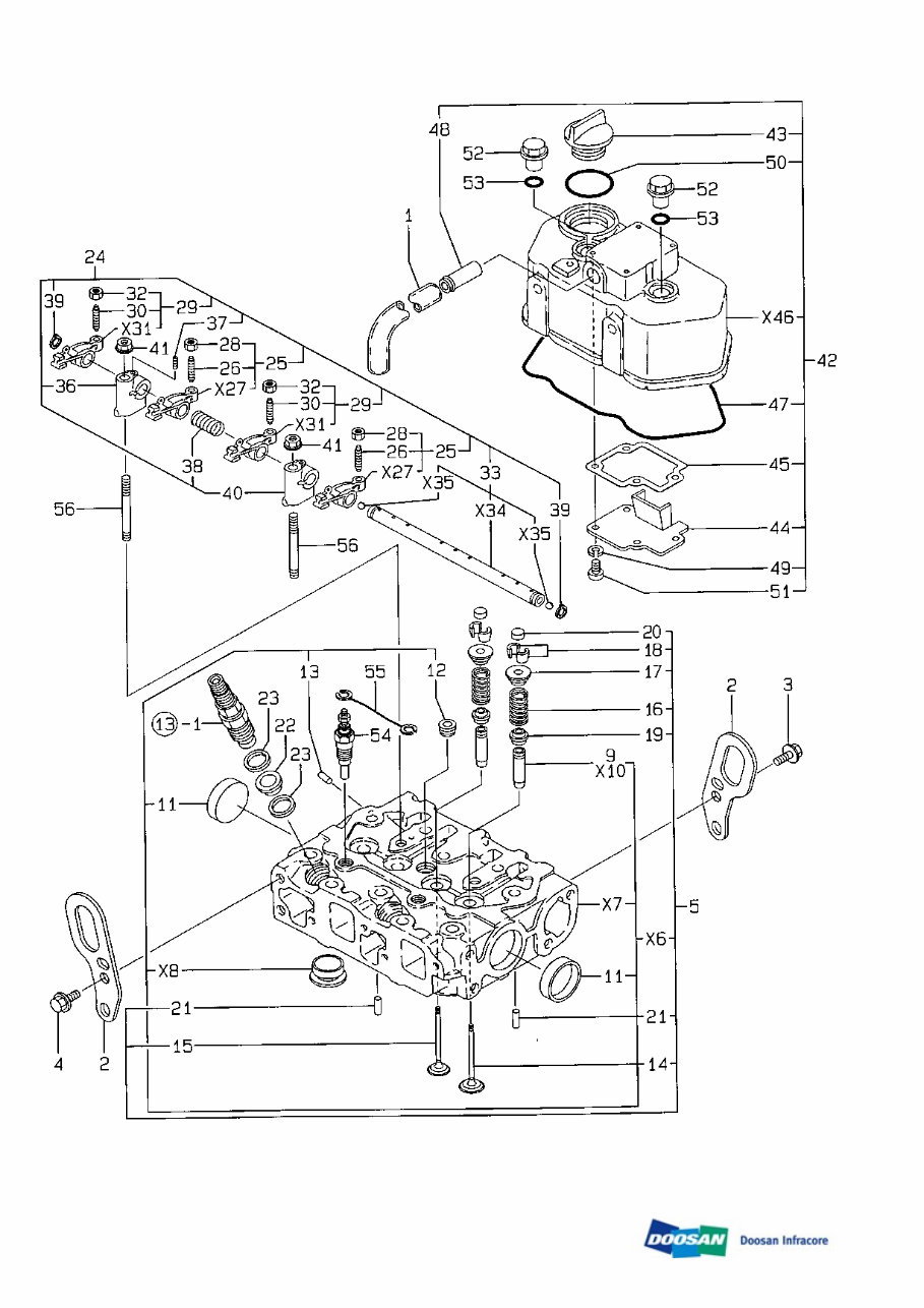 DAEWOO DOOSAN SOLAR 010 MINI Crawler Excavator Service Parts Catalogue Manual (SN: 20001 and up) preview img 7