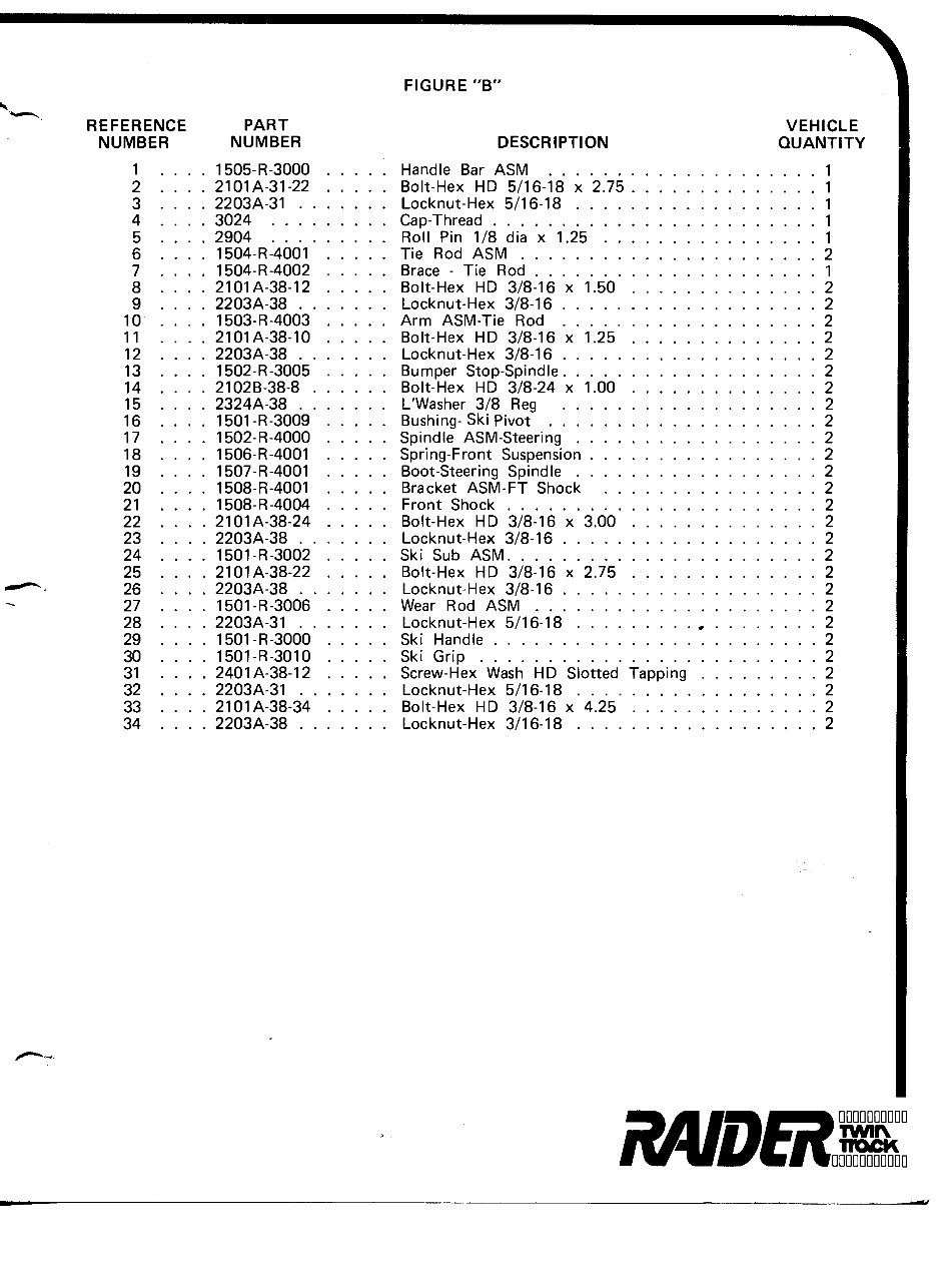 Raider snowmobile double eagle factory parts manual preview img 3