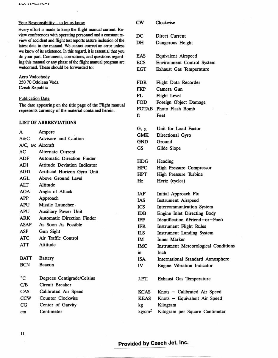 Aero L-39C L-39 Albatros flight manual technical POH preview img 10