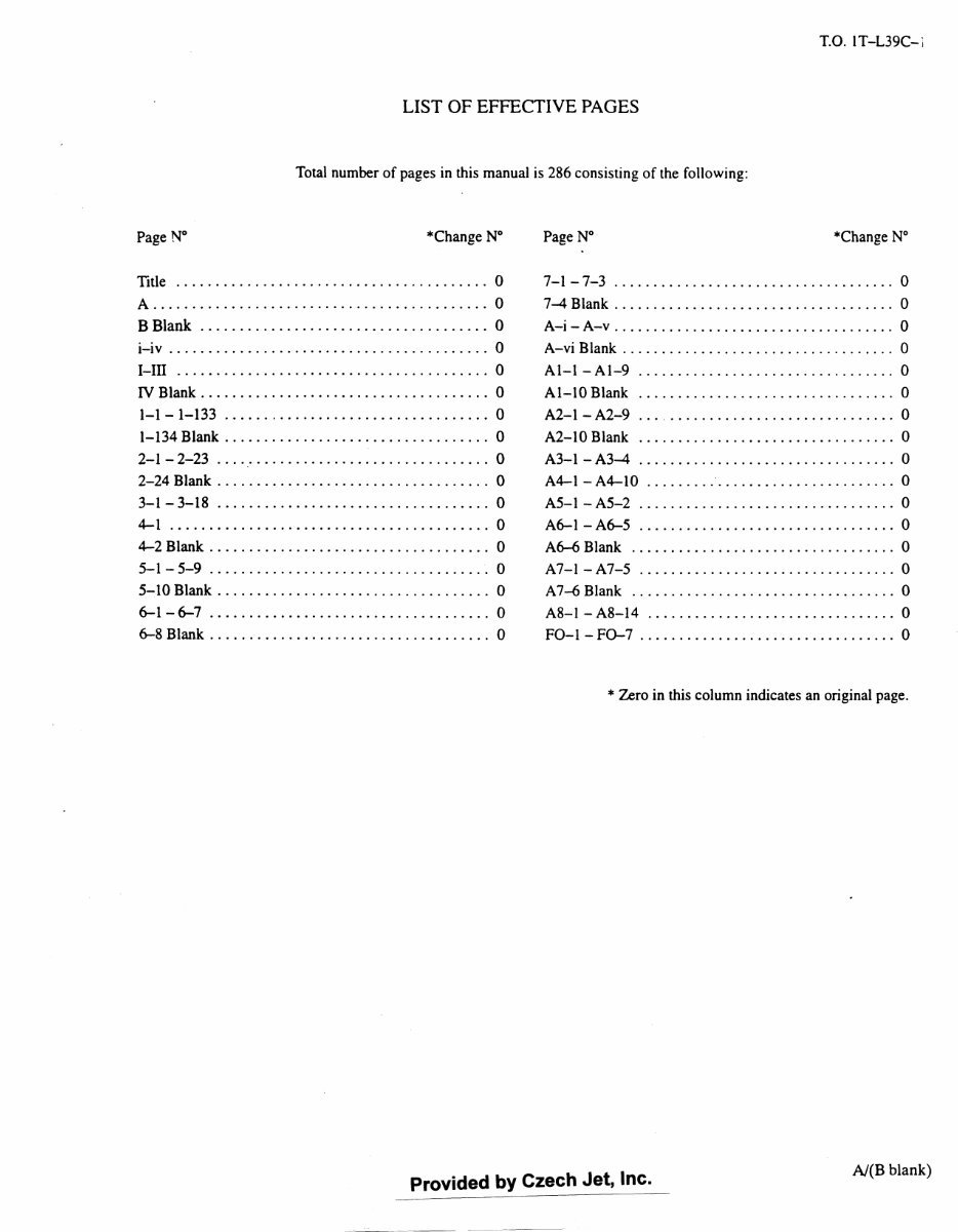 Aero L-39C L-39 Albatros flight manual technical POH preview img 3