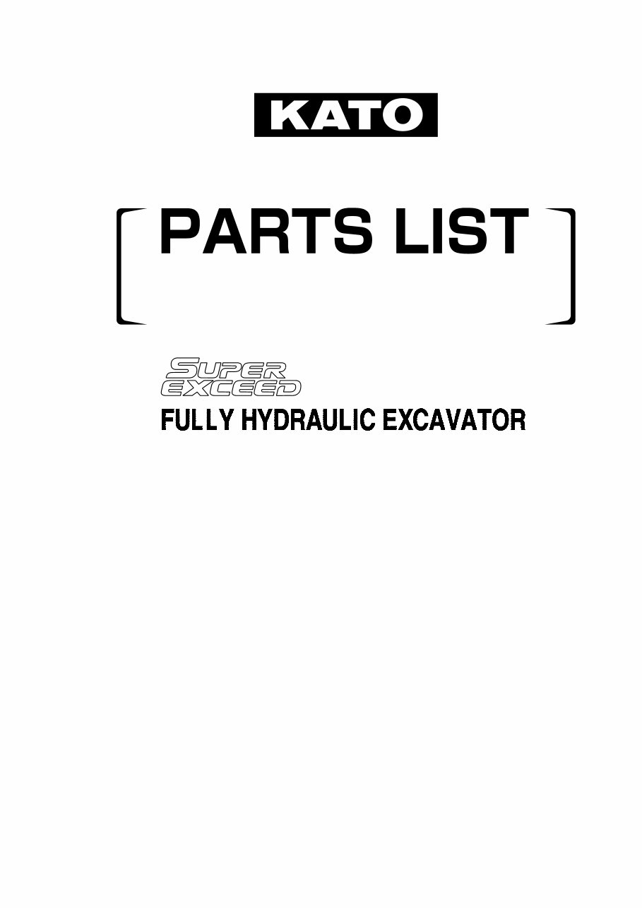 Kato HD820 III workshop service and parts manual preview img 1